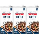 Amazon Fresh, Beef Broth, Carton, 32 Oz (Pack of 3)