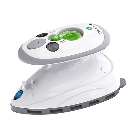 Steamfast Sf 717 Mini Steam Iron With Dual Voltage Travel Bag Non Stick Soleplate Anti Slip Handle Rapid Heating 420w Power White