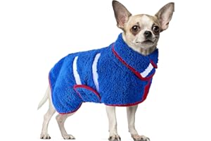 Hedgeink Dog Bathrobe, Super Soft Dog Robe Quick Drying Dog Towels for Drying Dogs Large, Adjustable Dog Robes for After Bath, Dog Clothes and Dog Dryer S
