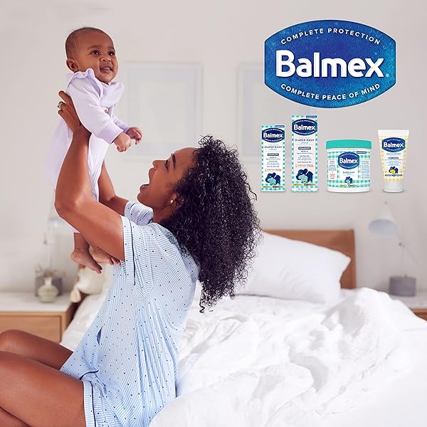 BALMEX MULTI-PURPOSE HEALING OINTMENT & SKIN PROTECTANT FOR DIAPER RASH AND CHAFING, WITH PETROLATUM, 7 MOISTURIZERS AND VITAMINS A&D, PEDIATRICIAN RECOMMENDED AND PARABEN-FREE, 3.5OZ