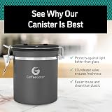 Coffee Gator Airtight Canister 1300 mL Stainless Steel with Date Tracker view 6