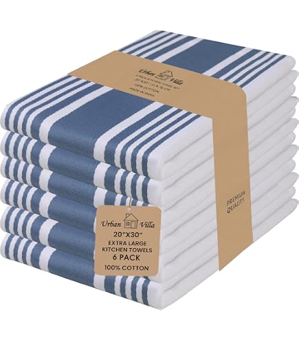 KAF Home Set Mit 10 GRS-zertifizierten Küchentüchern – 70% Baumwolle, 30% Polyester, Maschinenwaschbar