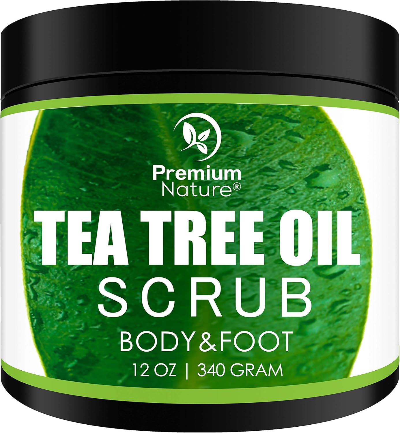 Tea Tree Oil Body Scrub 12 oz 100 Natural Body & Foot Scrub Best