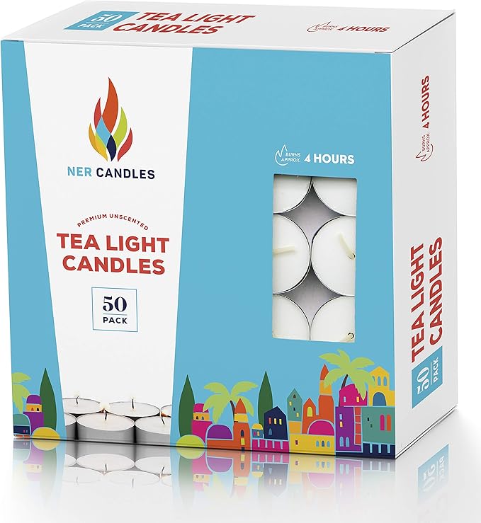 Tea Lights Candles 4.5 Hour Burn Time 50 Pack Bulk
