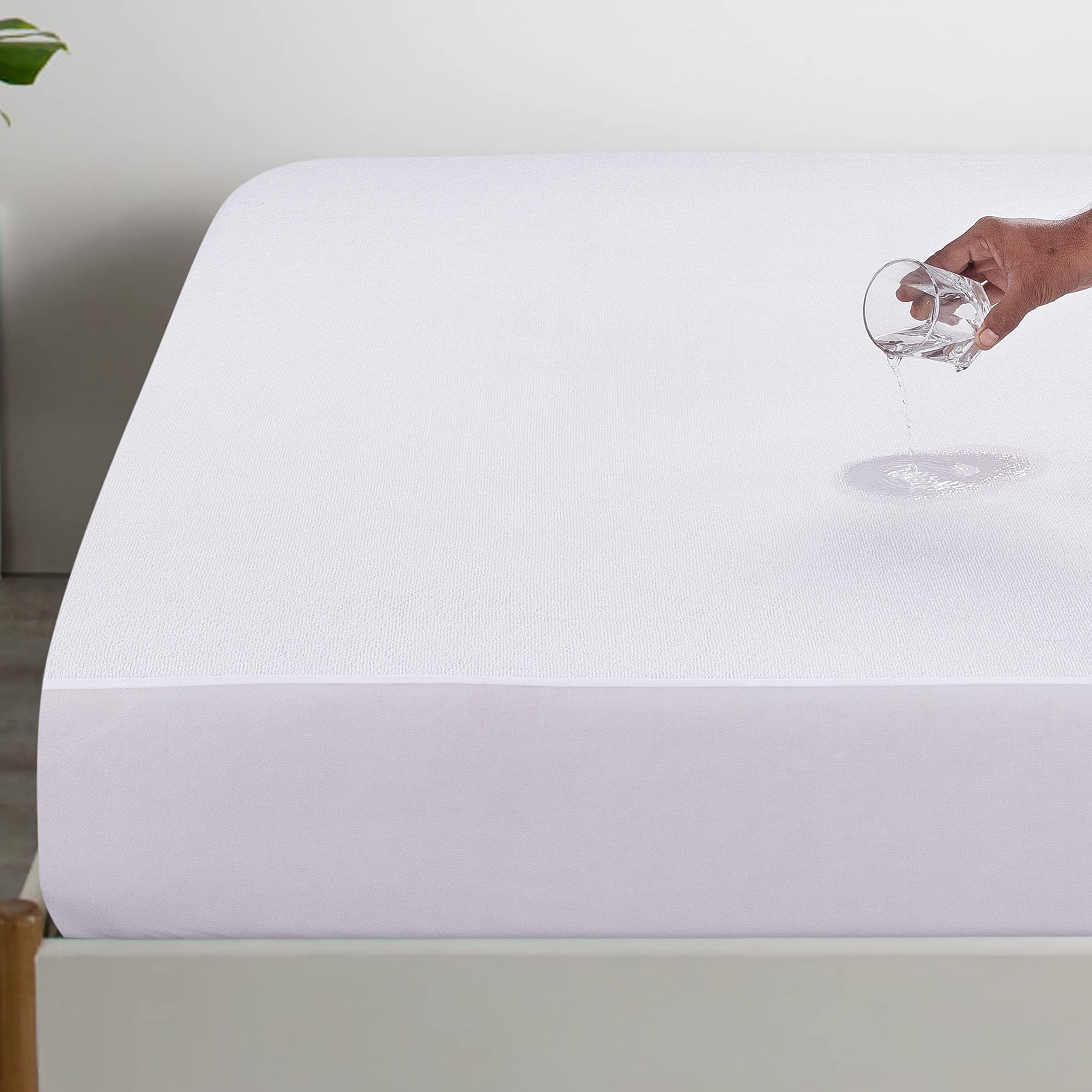 K&A® Terry Waterproof Mattress Protector | Soft Terry Towel Mattress Topper | Anti Allergy, Noiseless and Breathable | 40 cm Extra Deep Box | Fitted Sheet Style Mattress Cover | Single 90x190 cm
