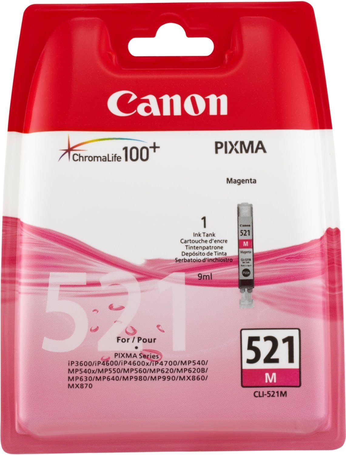 Canon CLI-521 Inkjet Toner Cartridge - Magenta