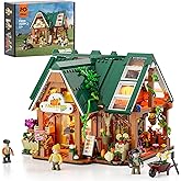 Funwhole Farm-Store Lighting Building Bricks Set - Farm Shop LED Light Construction Building Model Set 1523 Pcs for Adults an