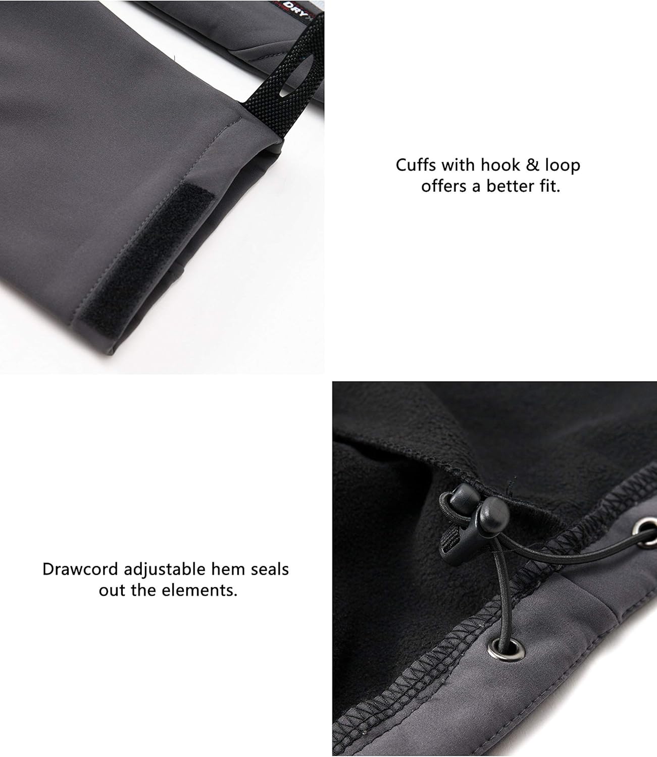 Little Donkey Andy Men’s Softshell Jacket with Removable Hood, Fleece Lined and Water Repellent: Clothing