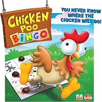 Amazon.com: Goliath Chicken Poo Bingo Game - Wind-Up Chicken Drops ...