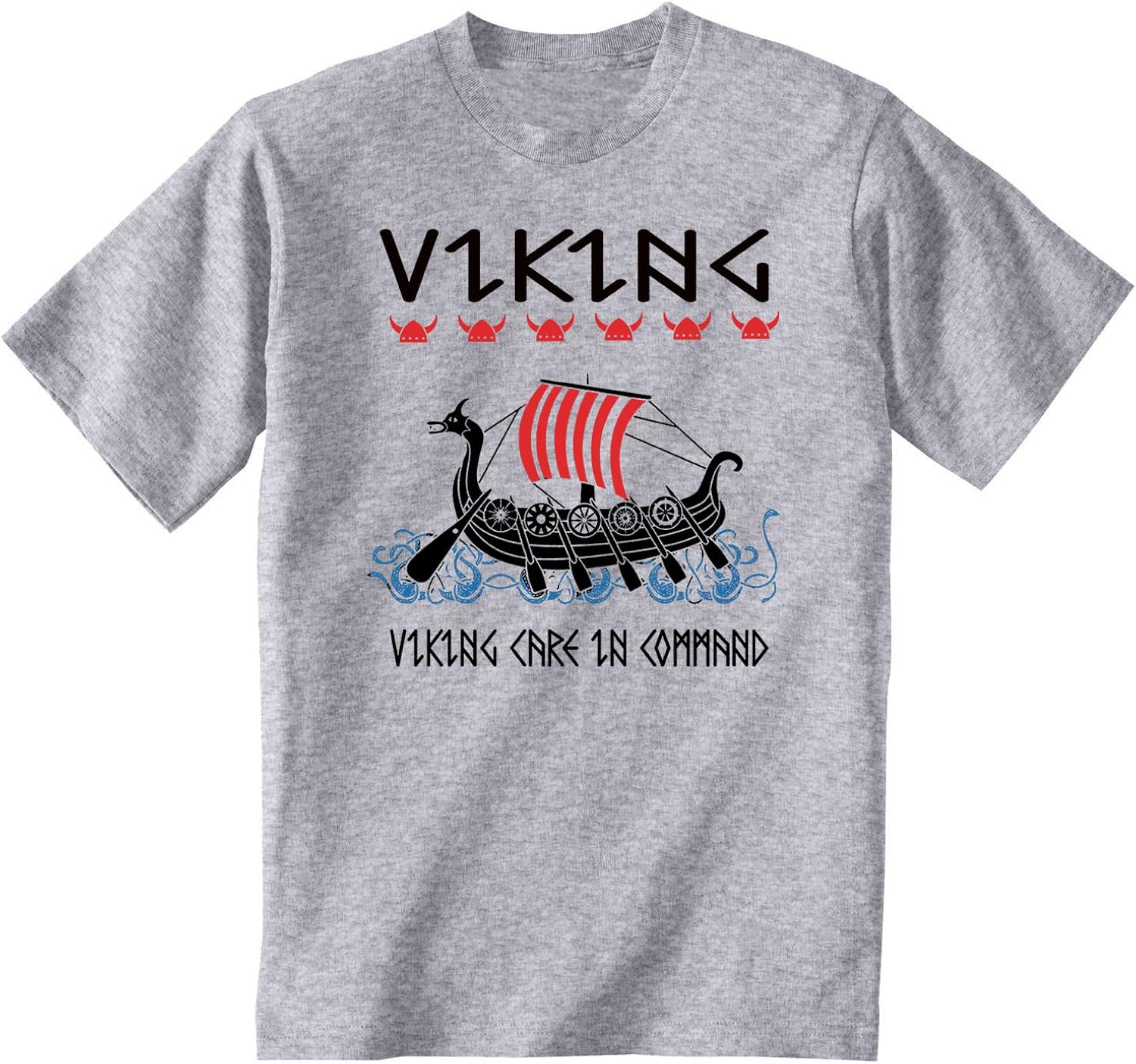 teesquare1st Men's Viking Ship 6 Grey TShirt Amazon.co.uk Clothing