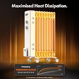 VonHaus Oil Filled Radiator 9 Fin 2000W Portable Electric Heater view 4