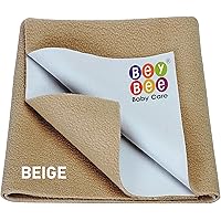 Beybee Quick Dry Bed Protector Waterproof Baby Cot Sheet - Small (Beige)