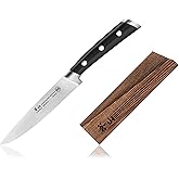 Cangshan TS Series 1020700 Swedish 14C28N Steel Forged 5-Inch Utility Knife and Wood Sheath Set