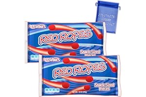 Red Vines Red Ropes 24 oz Bulk Pack - 2 Separate 12 oz Resealable Bags - Red Vines Red Ropes Snack-Sized Pieces for Lockers, Car, Gatherings, Lunch Box - In Cornershop Confections Protective Packaging
