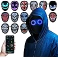 LED Masks for Adults, Programmable Costume Mask with Bluetooth App-Controlled, Christmas Costumes Gift for Adults,Men,Women