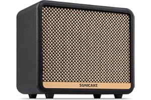 SONICAKE 10W BT Guitar Amplifier, Multi-effect Digital Modeling Speakers with APP, Portable Desktop All-in-one Guitar Amp with 80 Effects 100 Preset for Bedroom Practice, OTG AMPCUBE QAM-20