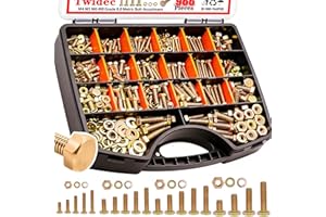 Twidec/966PCS Grade 8.8 Hex Head Bolts and Nuts Assortment Kit,Metric Bolt Assortment, M4/M5/M6/M8(12-30mm)Heavy Duty Nuts an