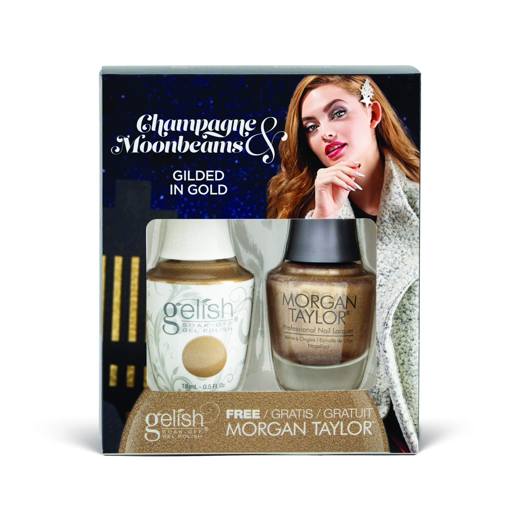Gelish/MT Duo Nail Polish, Gilded In Gold, Gold Metallic, 30 ml 1410374