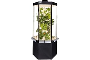Aerospring 27-Plant Vertical Hydroponics Indoor Growing System - Patented Vertical Hydroponic Kit for Indoor Gardening - Grow Tent, LED Grow Lights & Fan - Grow Lettuce, Herbs, Veggies & Fruits