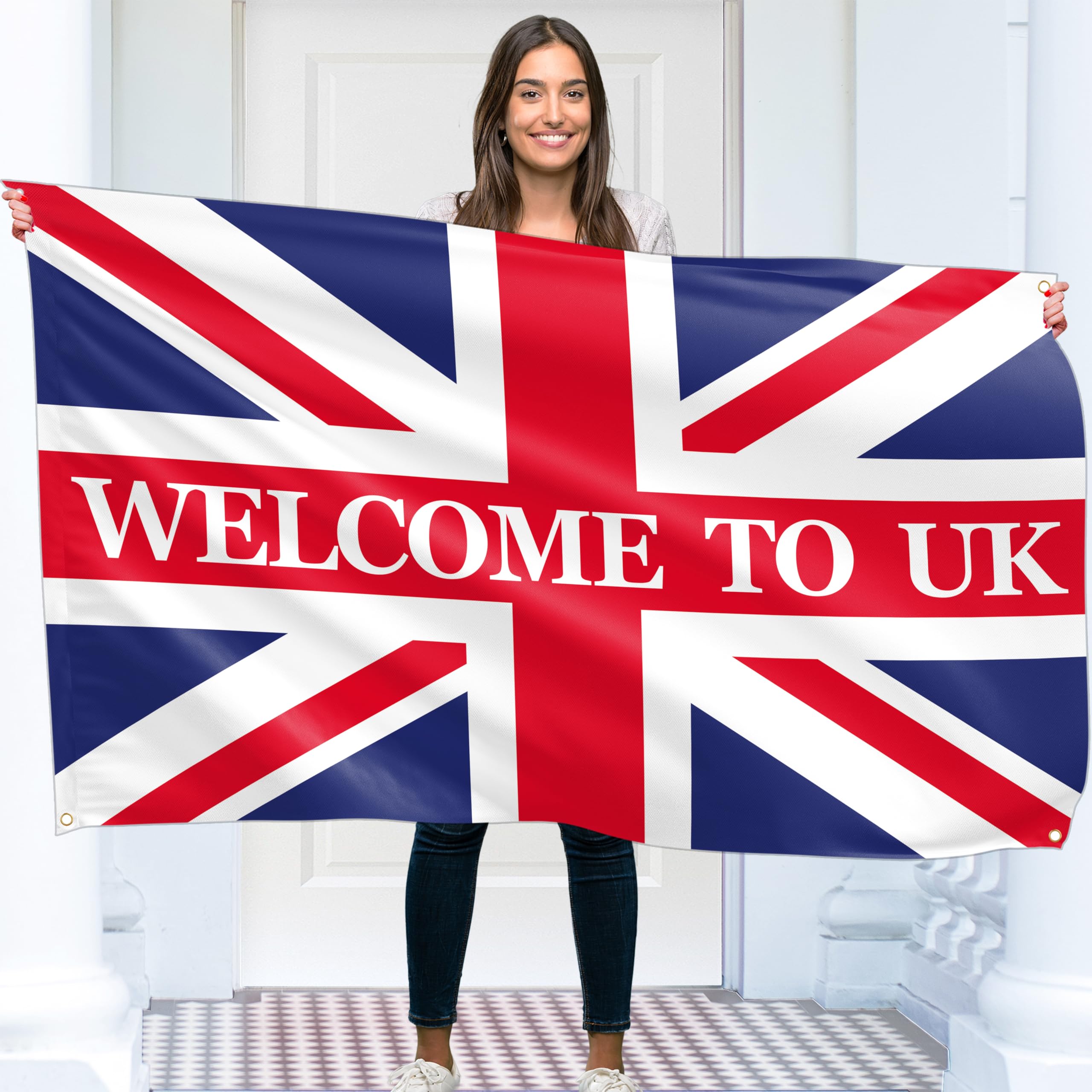 Welcome Home Banner - Union Jack Flag Welcome Home Decorations 5ft x 3ft - Welcome Back Banner - We Missed You So Much