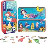 mierEdu Magnetic Dress Up Case Mermaid 30+ Puzzles Pretend Play Ages 3-5 Gift view 1