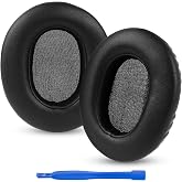 Linkidea Replacement Ear Pads for Meze 99 Classics, Meze 99 Neo Headphones, Ear Cushions (Protein Leather/Black)