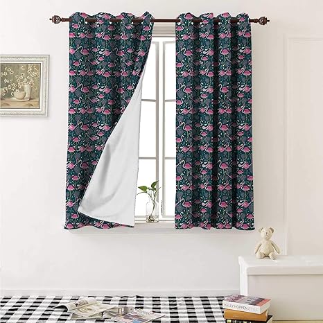 Amazon Com Flamingos Customized Curtains Exotic Bird Pattern With