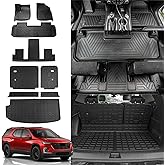 Rongtaod Floor Mats Compatible with 2018-2023 Chevrolet Traverse (Fit 2024 Traverse Limited) 7 Seats Cargo Liner Back Seat Cover 2023 Chevy Traverse Accessories (Trunk Mat+Backrest Mats+Floor Mats)