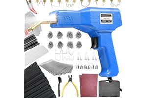 BIBOKLTIY 150W Plastic Welder 2 in 1 Plastic Welding Kit with 800pcs Hot Staples 80pcs 3 Types of Plastic Rods Metal Mesh for Plastic Repair Hot Stapler Plastic Welder Kit Automotive