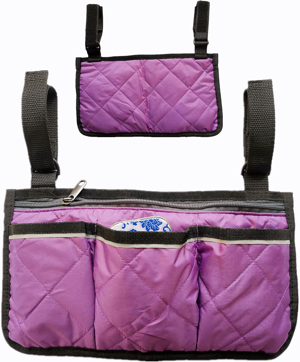 Wheelchair Armrest Bag, Waterproof & Lightweight Wheelchair Side Bag (Purple): Health & Personal Care