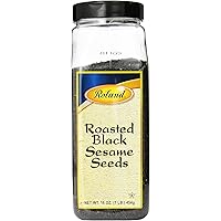 Roland Foods Roasted Black Sesame Seeds, Specialty Imported Food, 16-Ounce Bottle