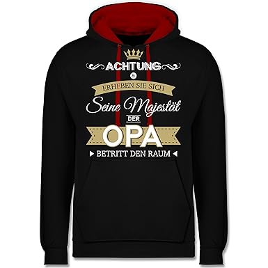 Opa - Seine Majestät der Opa - Kontrast Hoodie