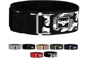 IBRO Quick Locking Premium Weight Lifting Belt - Back Support for Powerlifting, Cross Training & Gym Bodybuilding - 4 Inch Nylon Men and Women with Metal Buckle for Core Stability
