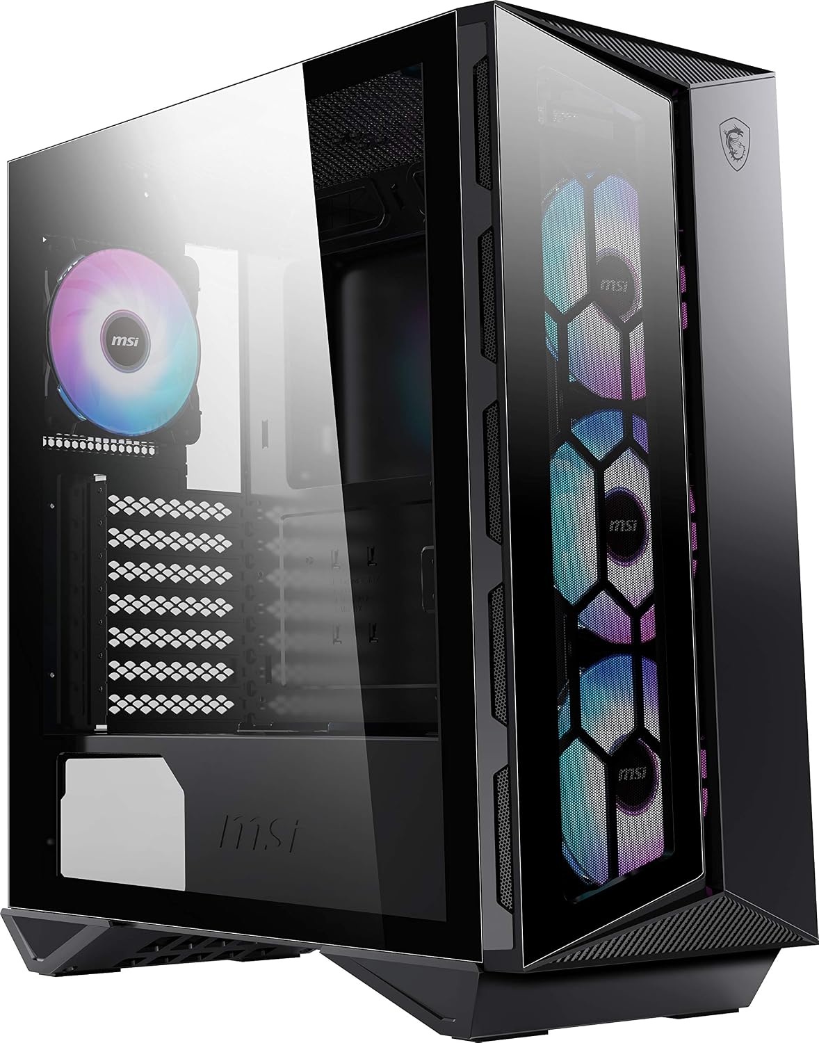 MSI MPG GUNGNIR 110R Mid-Tower PC Case, Tempered Glass, ATX, M-ATX & Mini-ITX Capacity - Image 3