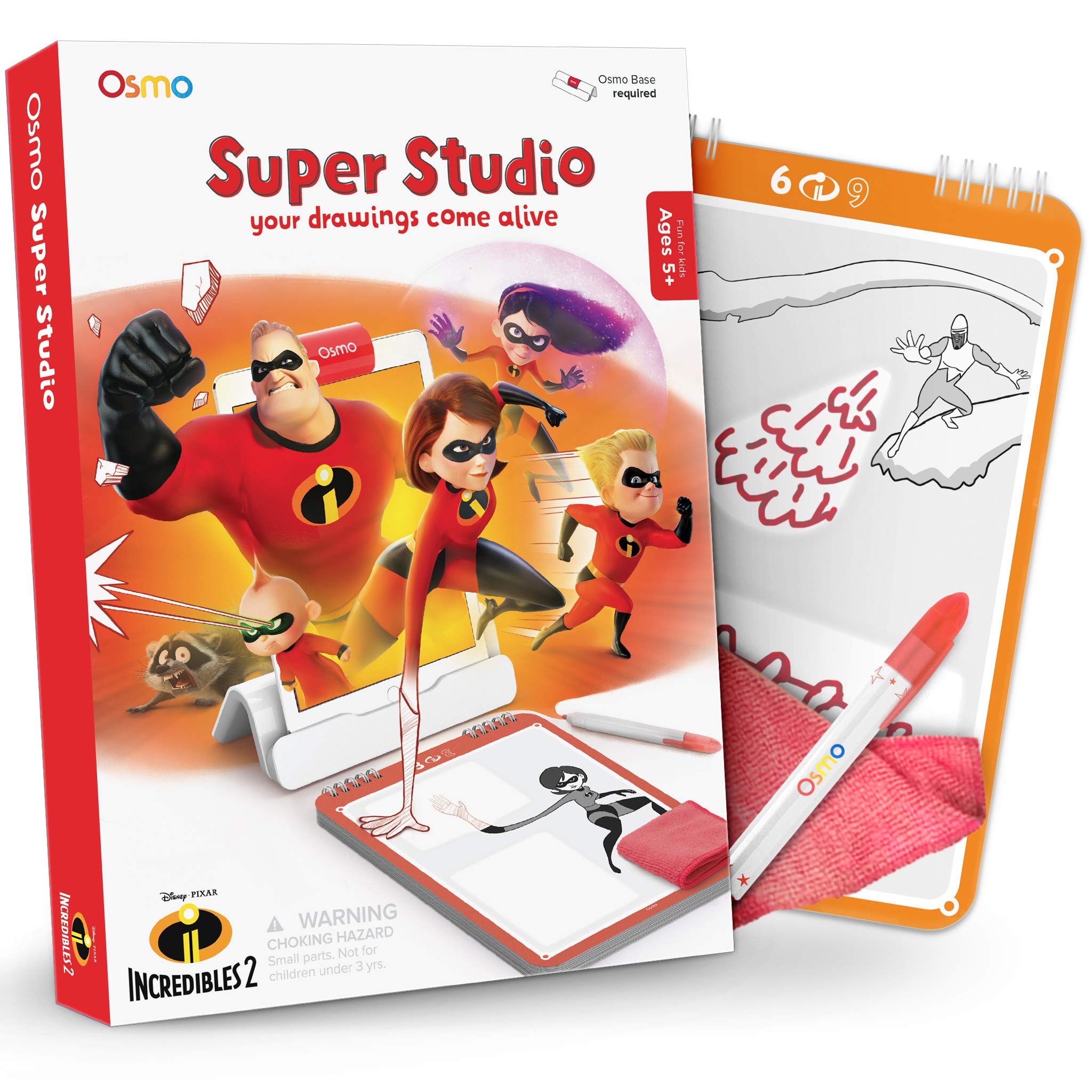 Osmo - Super Studio Incredibles 2 - Ages 5-11 - Learn to Draw - For iPad or Fire Tablet (Osmo Base Required)