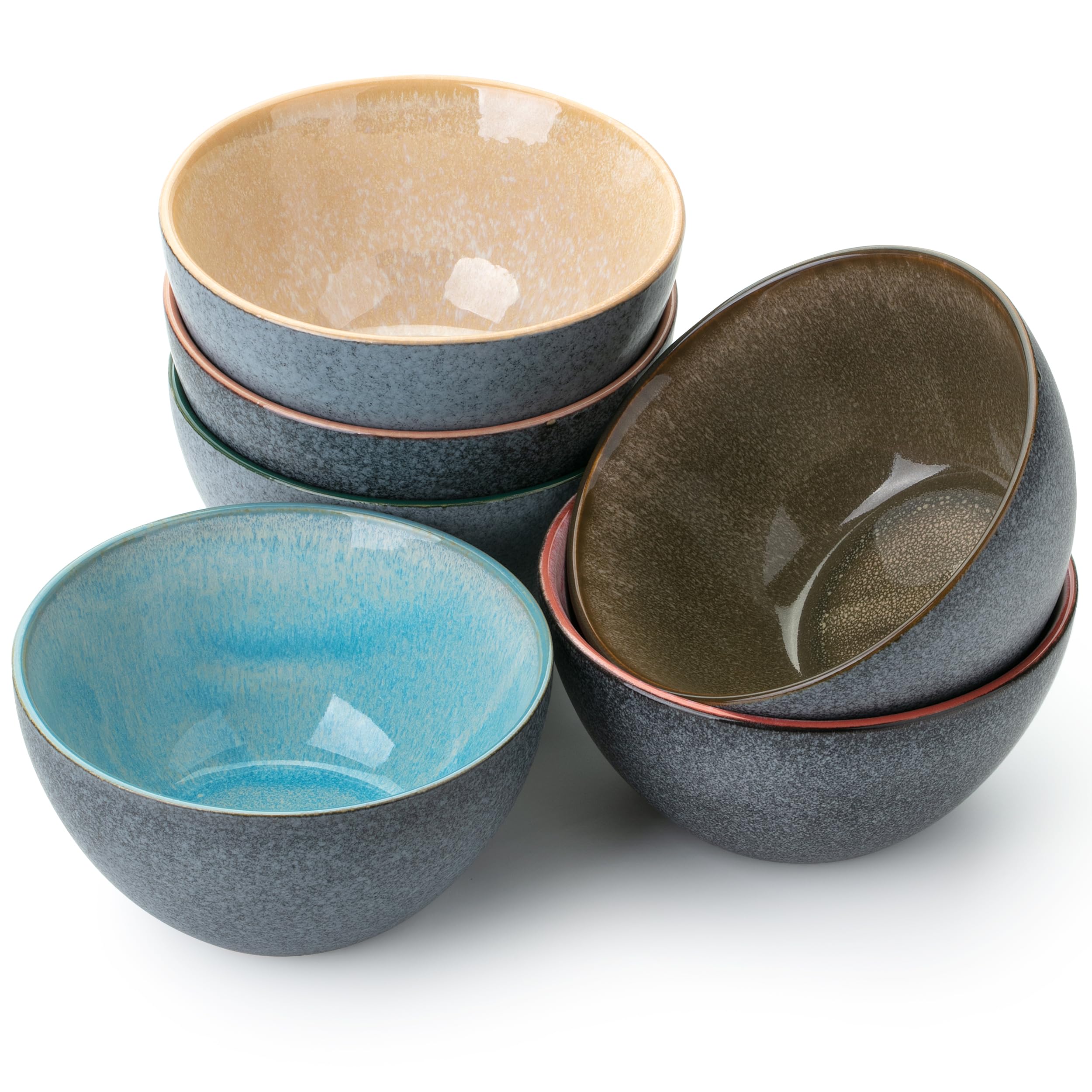 Photo 1 of Brew To A Tea BTaT- Cereal Bowls, 29 Oz, 6 Pack, Colorful Bowl Set, Ceramic Bowls, Microwave Safe Bowls, Snack Bowls, Microwave Oatmeal Bowl, Cereal bowl, Dessert Bowls