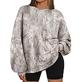 DURUNUL Women Camo Sweatshirt Oversized Fleece Camouflage Crewneck Long Sleeve Pullover Fall Sweatshirts Hunting Camo Hoodies