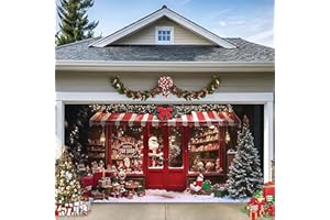 Christmas Garage Door Cover, Large Christmas Banner Backdrop Decorations, Garage Buddy Christmas Decoration, Hanging Door Pho