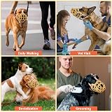 Ownpets Adjustable Dog Muzzle with Movable Cover Beige Large to Small Breeds view 8