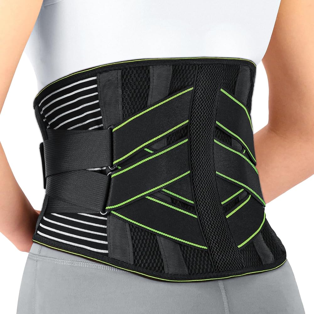 YAHA Back Support Belt for Men Women Lower Back Pain Relief 7 Stays L
