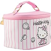 Sanrio Hello Kitty Makeup Bag – Makeup Organizer, Travel Toiletry Bag for Women & Girls | Cute Cosmetic Bag, Train Case for Kids, Travel Bag, Toiletry Bag for Women, Make up Storage | Ages 3+