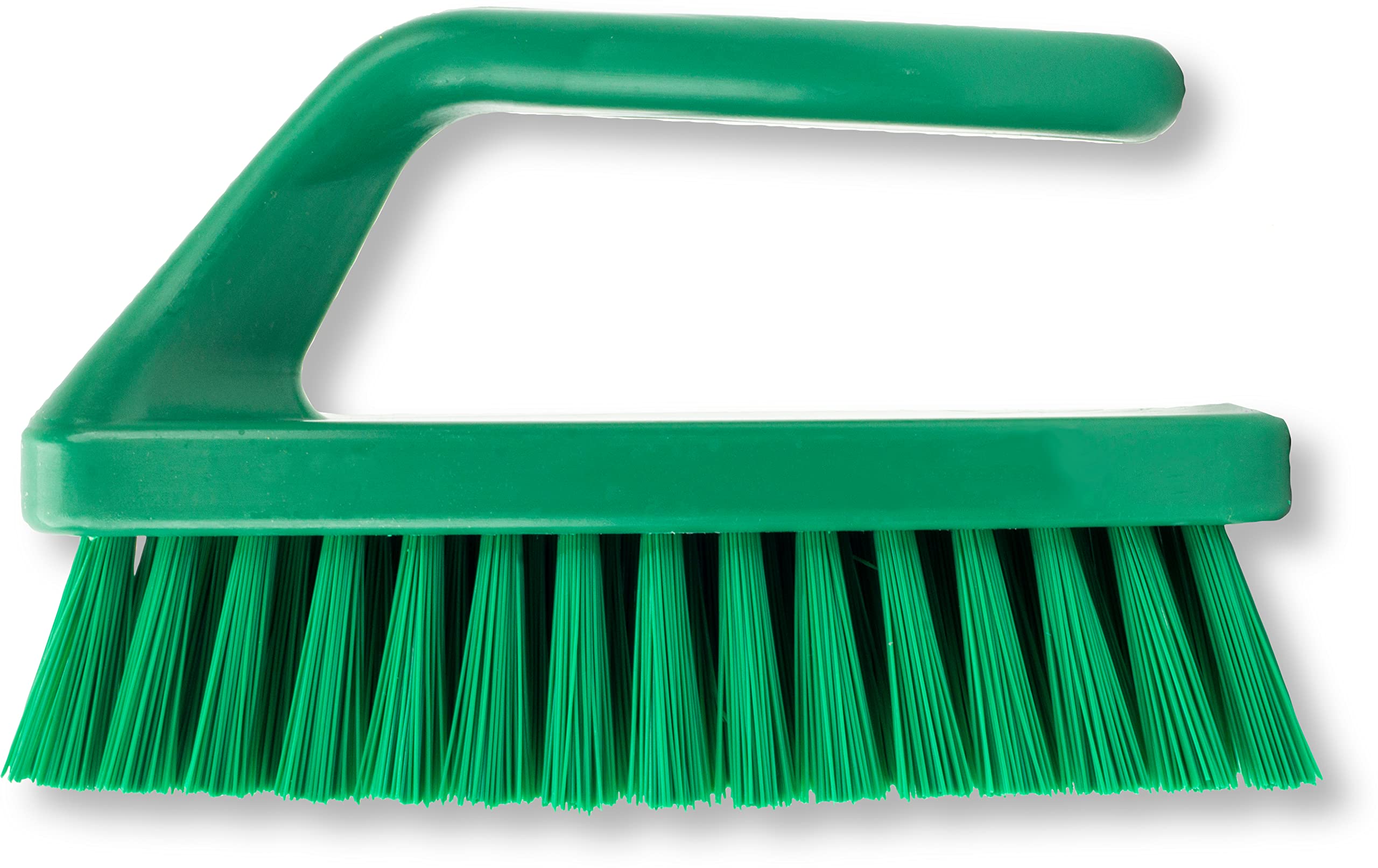 SPARTA Scrub Brush with Iron Shaped Handle and Stiff Bristles, Heavy Duty Scrubber Brush for Kitchen, Bathroom, Shower, Tile, Sink, Carpet and Bakepans, Polypropylene, 6 Inches, Green, (Pack of 6)