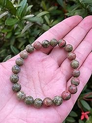 Unakite Crystal Bead Bracelet 8mm, Wholesale
