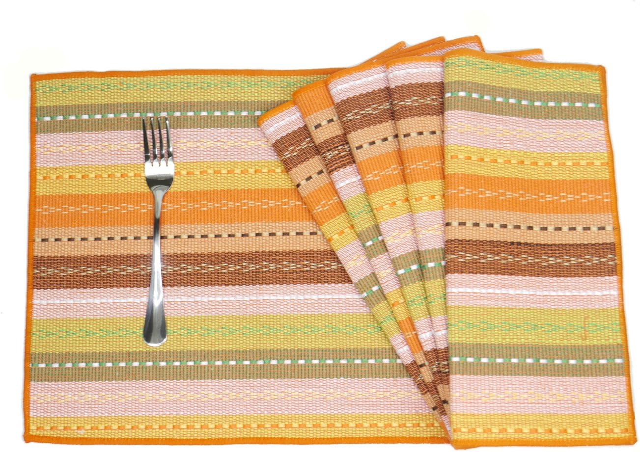 100 Cotton Woven Placemats, ,Machine Washable, Everyday