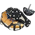 ICETRAX V5 Ice Cleats, Easy to Replace Spikes, Ice Grips for Shoes and Boots, StayON Toe, Reflective Heel