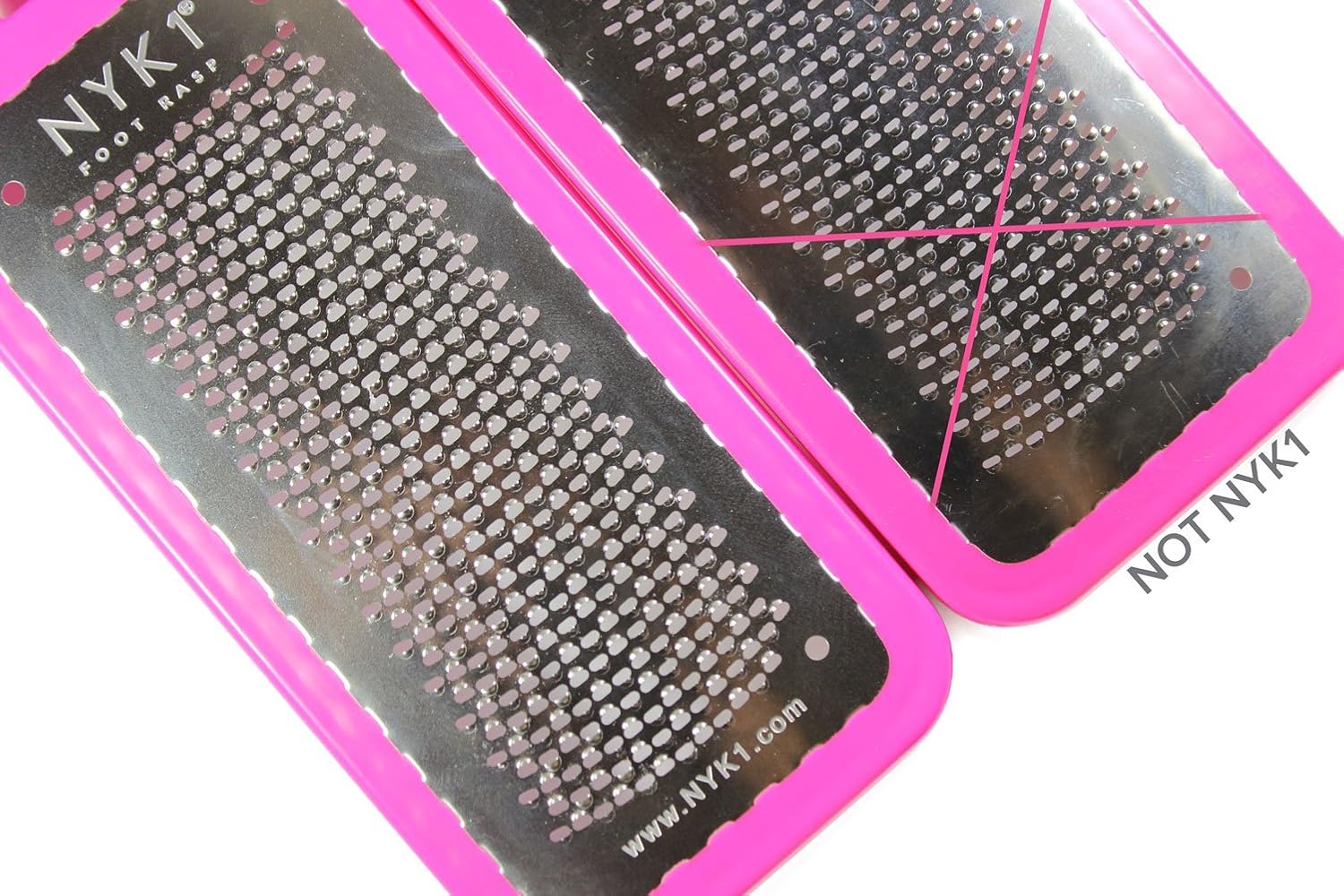 NYK1 Pink MEGAFILE Foot File Pedicure Rasp THE Original with NYK1 Curved Smoothie Super Sharp Extra Large Micro Files SHARPEST File Skin Grater Remove Calloused Dry Rough Dead Skin Feet Soft Smooth - Image 5