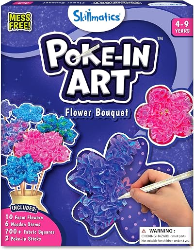 Skillmatics Poke-in Art Flower Bouquet Mess-Free Craft Kit