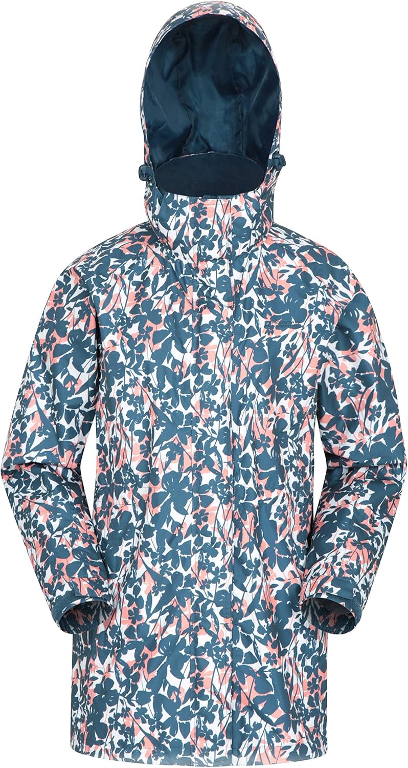 Mountain Warehouse Omega Printed Waterproof Womens Long Jacket