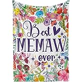 InnoBeta Memaw Gifts, Grandma Gifts for Memaw, Flannel Throw Blankets on Mother's Day, Christmas, Birthday, 50" x 65", Flowers