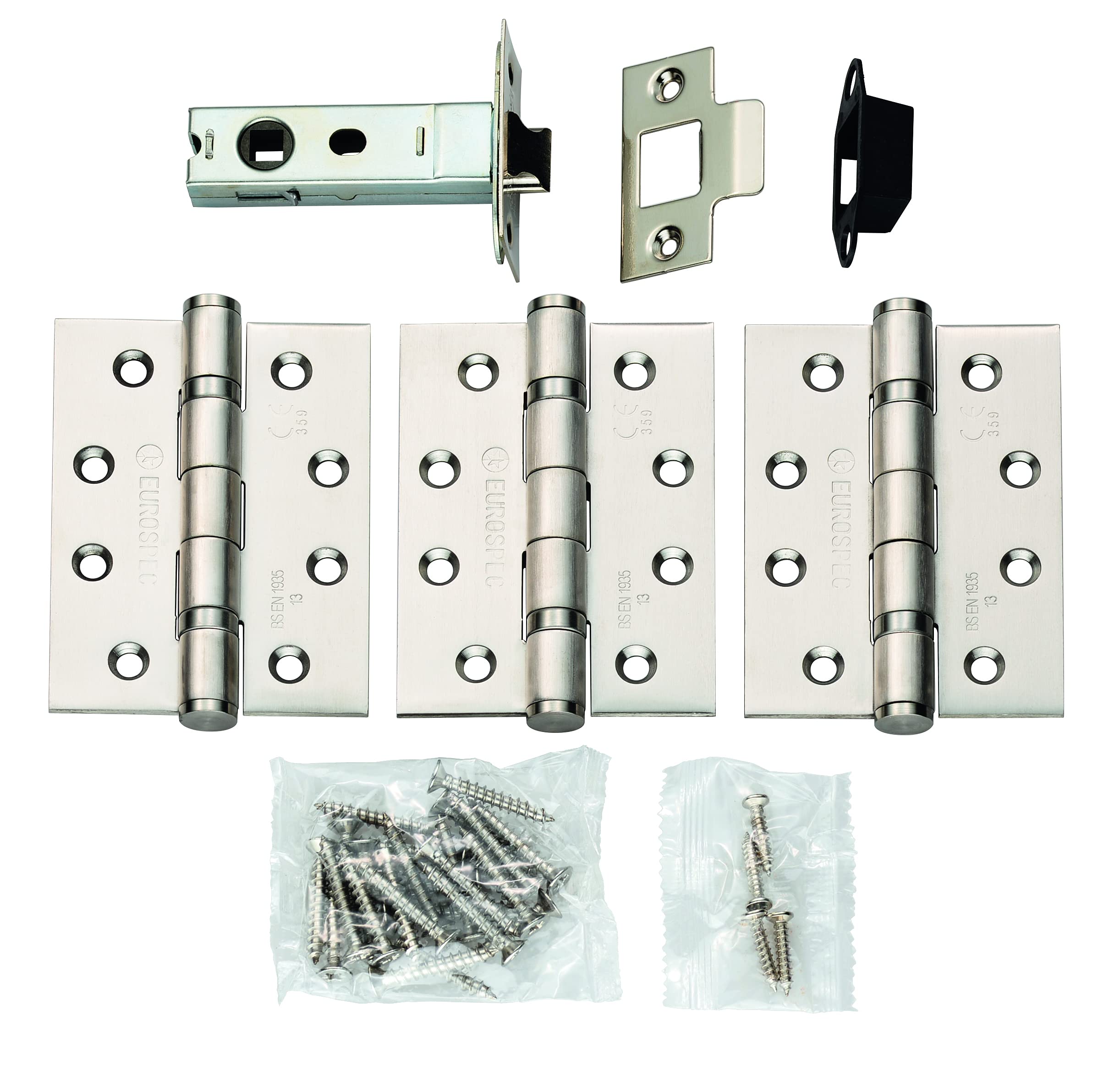 Carlisle Brass LPG1330SSS Hinge and Latch Kit, Grade 13, Satin Stainless Steel
